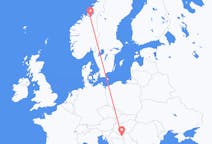 Flyg från Trondheim, Norge till Osijek, Kroatien