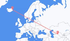 우즈베키스탄 우르겐치발 아이슬란드 에이일스스타디르행 항공편