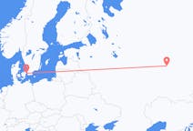 Vluchten van Izjevsk naar Kopenhagen
