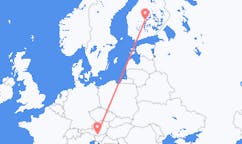 Flyreiser fra Klagenfurt, Østerrike til Jyväskylä, Finland