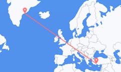 Flyrejser fra Tasiilaq, Grønland til Antalya, Tyrkiet