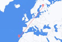 Flights from Las Palmas, Spain to Kajaani, Finland
