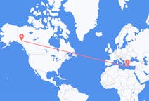 Flyreiser fra Whitehorse, Canada til Khania, Hellas