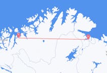 Vols depuis la ville de Kirkenes vers la ville de Sørkjosen