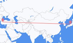 Flyreiser fra Toyama, Japan til Kutahya, Tyrkia