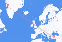 Flyreiser fra Ilulissat, til Konya