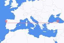 Flyreiser fra Porto, Portugal til Samsun, Tyrkia