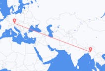 Flyreiser fra Kalay, Myanmar (Burma) til Salzburg, Østerrike