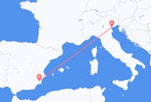 イタリアのヴェネツィアから、スペインのムルシアまでのフライト