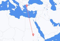 Flyreiser fra Khartoum, Sudan til Mytilene, Hellas