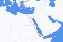 Flights from Semera, Ethiopia to Santorini, Greece