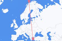 Flights from Tromsø to Santorini