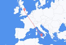 Flyg från Palermo, Italien till Nottingham, England
