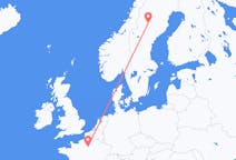 Flyrejser fra Vilhelmina, Sverige til Paris, Frankrig