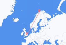 Flyrejser fra Sørkjosen, Norge til London, England