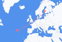 Flights from Terceira Island, Portugal to Turku, Finland
