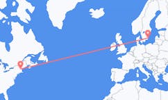 Flyg från Manchester, USA till Kalmar, Sverige
