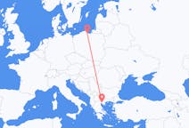 Vluchten van Thessaloniki, Griekenland naar Gdansk, Polen