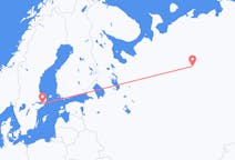 从乌赫塔市飞往斯德哥尔摩市的机票