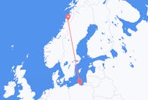 Fly fra Gdańsk til Mo i Rana