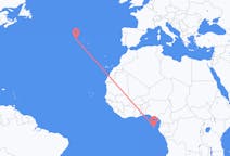 Flyrejser fra São Tomé, São Tomé og Príncipe til Flores, Portugal