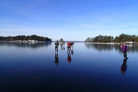 Introduktion til skøjteløb på naturis i Stockholm