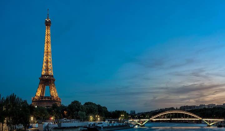 Seine Dinner Cruise and Eiffel Tower Summit Private Tour