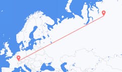 Vols depuis la ville de Norilsk vers la ville de Bâle