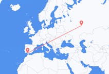 Vluchten van Kazan, Rusland naar Jerez, Spanje