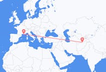 Flyrejser fra Mazar-e Sharif, Afghanistan til Marseille, Frankrig