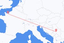 Flyg från Caen, Frankrike till Kraljevo, Serbien