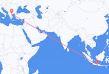印度尼西亚出发地 梭罗市飞往印度尼西亚目的地 塞萨洛尼基的航班