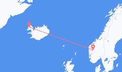 Flights from Sogndal, Norway to Ísafjörður, Iceland