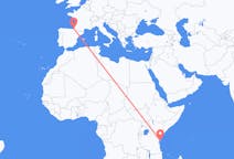 Flyg från Pemba, Tanzania till Biarritz, Frankrike