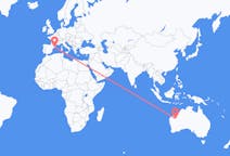 เที่ยวบิน จาก Newman, ออสเตรเลีย ไปยัง บาร์เซโลนา, สเปน