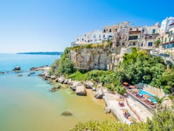 Photo of Vieste and Pizzomunno beach view, Italy.