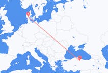 Voli da Amasia, Turchia a Billund, Danimarca