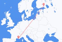 Flyg från Villmanstrand, Finland till Marseille, Frankrike