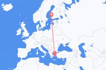 Flights from Mykonos to Turku