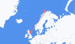 ノルウェーのソルクヨセンから、イングランドのニューカッスル・アポン・タインまでのフライト