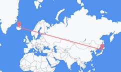 航班从日本青森市市到阿克雷里市，冰岛塞尔