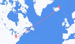 Flights from the city of Hamilton, Canada to the city of Egilsstaðir, Iceland