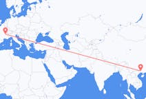 Flüge von Nanning, China nach Lyon, Frankreich