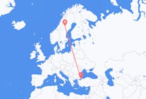 Flyreiser fra Vilhelmina, Sverige til Istanbul, Tyrkia