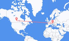 Flyg från Saskatoon, Kanada till Klagenfurt, Österrike