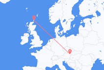 Flyreiser fra Kirkwall, Skottland til Vienna, Østerrike