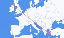 Flights from Leros, Greece to Belfast, Northern Ireland