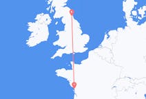Flyreiser fra Newcastle upon Tyne, England til La Rochelle, Frankrike