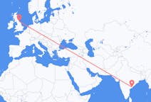 Flyrejser fra Rajahmundry, Indien til Newcastle upon Tyne, England