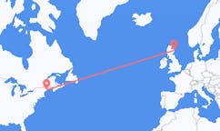 Flyreiser fra Rockland, USA til Aberdeen, Skottland